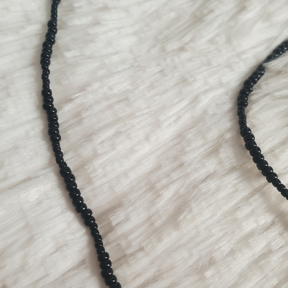 Crystal and Beaded Necklace with Raw Smoky Quartz, Black Onyx, Amethyst Quartz - Picture 6 of 6